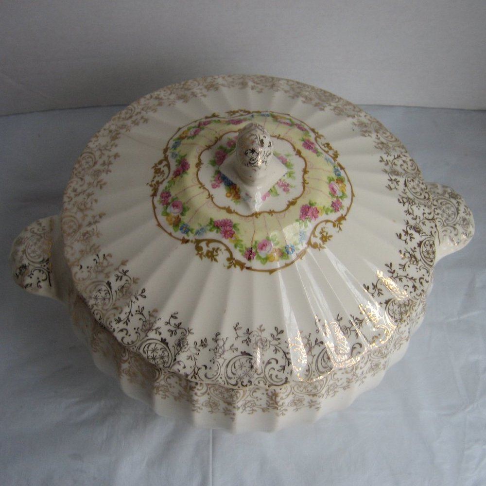 Vintage 50's LIMOGES Toledo Delight Covered Dish